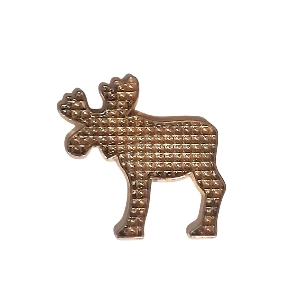 Moose Gold Tone Bling Travel Fridge Magnet Souvenir